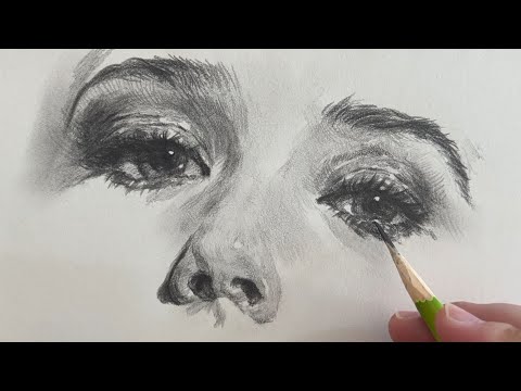 How to Draw Realistic Eyes and Nose | Step by Step Tutorial for BEGINNERS#art #drawing #howtodraw