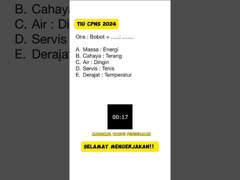 TIU CPNS 2024! Nah klo pertanyaan ini klian selesai didetik berpa nih?🤪 #beranda #skdcpns #cpns2024