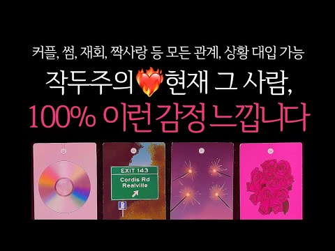 [타로] 작두주의🔥 현재 그 사람 100% 이런 감정 느낍니다🔮