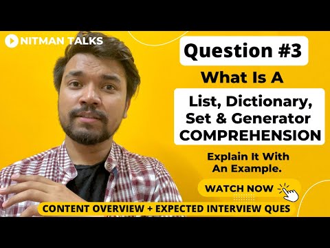 Comprehensions In Python? List, Dict, Set & Generator Comprehension | Python Interview Ques - 3