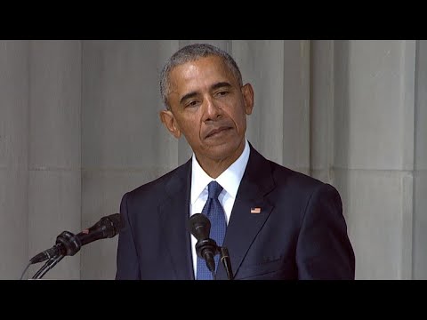 Former President Barack Obama honors Sen. John McCain