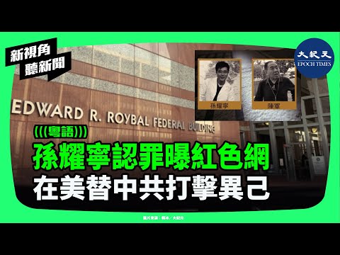 南加州華人孫耀寧認罪！承認替中共滲透美國、打擊法輪功與台灣勢力 | #新視角聽新聞 #香港大紀元新唐人聯合新聞頻道