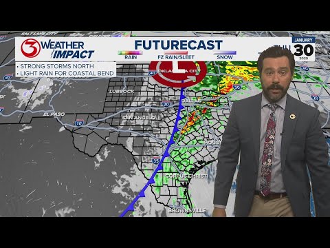 Light rain into Thursday morning; cold front clears things up in the afternoon.