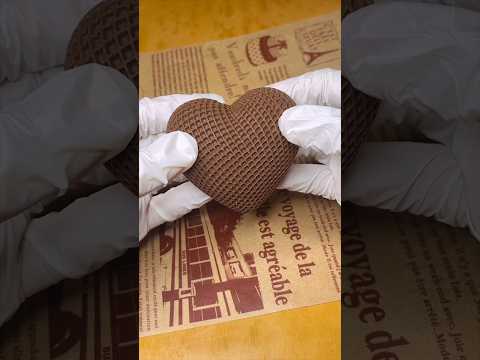 Dubai Chocolate Hearts 🤎 #asmr #shorts