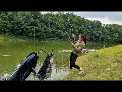 Luyen's ancient fishing skills helped him catch a large school of fish to sell at the market.