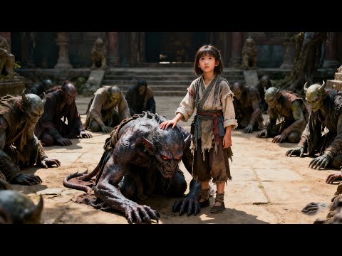 The special girl commands demons, making them kneel in submission.