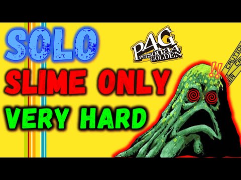 Can You Beat Persona 4 Golden With Only a SLIME?! 💩 VERY HARD || SOLO