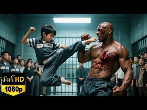 監獄惡霸囂張挑釁，不料被鐵鏈捆住雙手的小夥竟是功夫宗師，一拳打飛！| Kung Fu | 功夫 | 動作片 | 铁拳英雄  | 陈展鹏