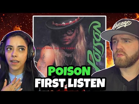 Our First Time Hearing : Poison - Every Rose Has Its Thorn (Official Music Video) | REACTION