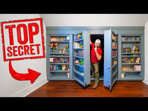 Man Builds Ingenious Secret Bookcase To Hide Tiny Office