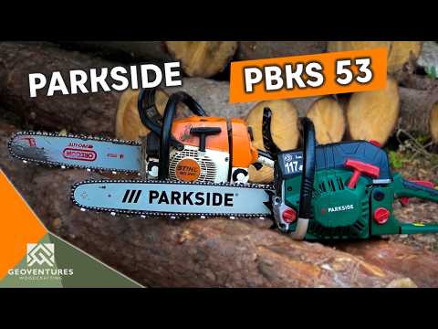 TEST: Parkside Kettensäge PBKS 53 A2 mit 2kW vs. Stihl MS260
