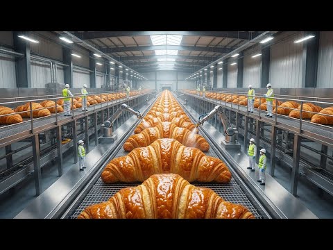 Dans une usine moderne : Du beurre aux croissants dorés et feuilletés (Processus complet)