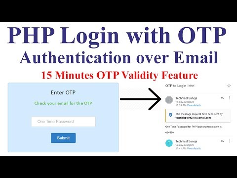 PHP Login with OTP Authentication over Email | 15 Minutes OTP Validity Feature 🔥🔥