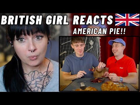 BRITISH Girl Reacts to Two Brits try Classic American Pies!