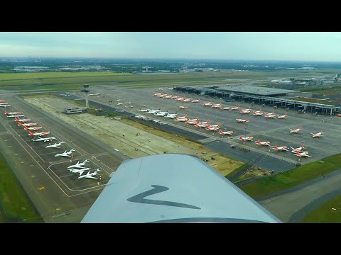 LOW PASS at NEW Berlin Brandenburg Airport with Grounded Aircraft | COVID-19 Flying