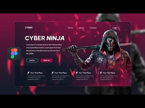 Cyber Ninja Landing Page | Figma Tutorial