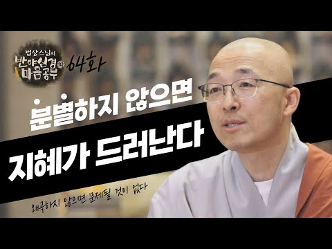 분별하지 않으면, 본래 있던 지혜가 드러난다 - [법상스님의 반야심경과 마음공부 64회]