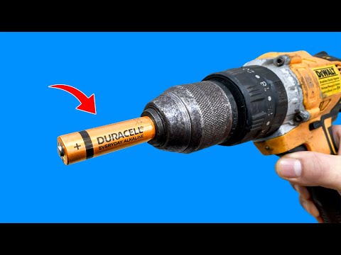 Just Insert an Old Battery Into Drill and You Will Be Amazed at The Results!
