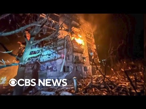 Russia aims dozens of missiles and drones against Ukraine as Zelenskyy visits Macron