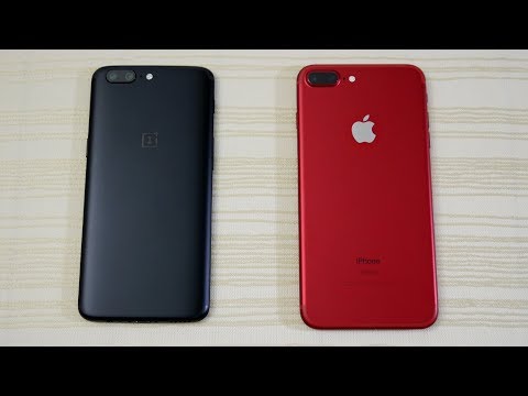 OnePlus 5 vs iPhone 7 Plus - Speed Test! (4K)