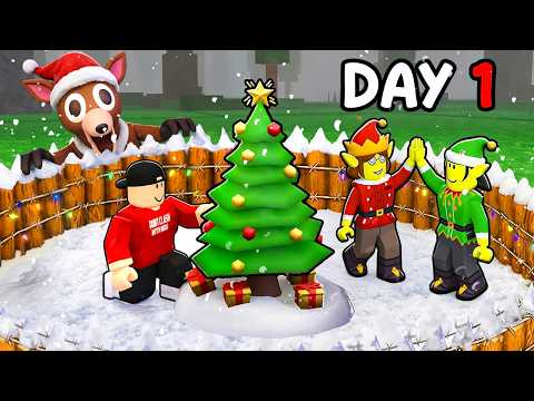 Building The ULTIMATE CHRISTMAS BASE In 99 Nights In The Forest!