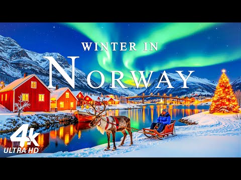 Winter in Norway 4K 🎄 Stunning Snowy Fjords & Peaceful Cinematic Nature Film