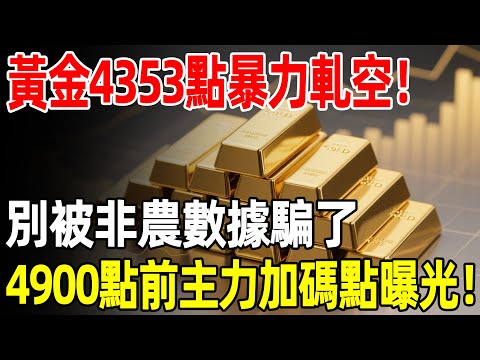黃金4353點暴力軋空！別被非農數據騙了！4900點前主力加碼點曝光！#黃金#金價#理財#投資#晚年生活#晚年幸福#退休#退休生活#養老
