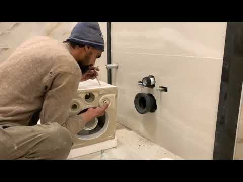 wall Hung toilet installation #plumbing #plumbingpipes #pipefitting #pvcplumbing #work #plasticpipe