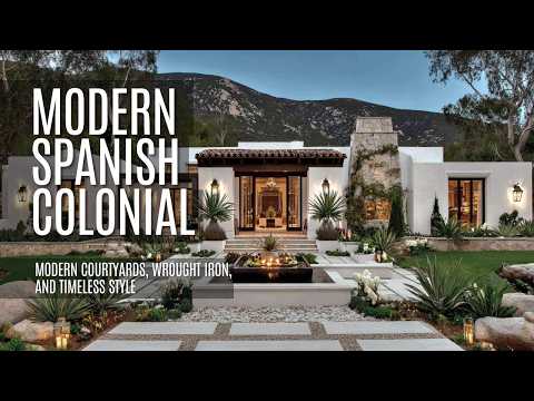 🏡🌴 Beautiful Spanish Colonial House with Modern Touches, Open Courtyard, and Arched Entryways
