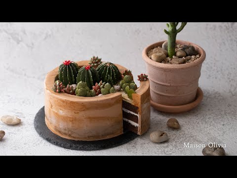 선인장 케이크(Cactus cake) / 먹을 수 있는 선인장과 다육이
