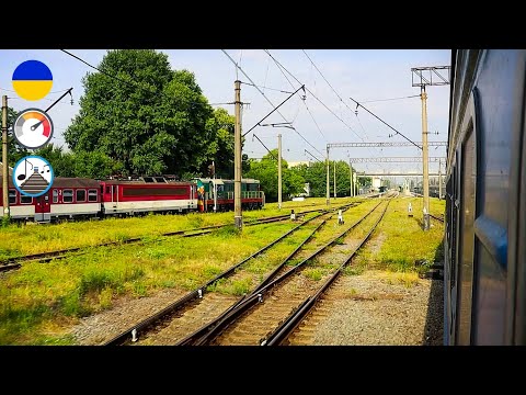 Train ride along the Ukrainian western border | Uzhhorod - Chop | Authentic train sound 🇺🇦