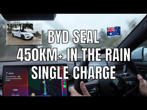 Long Range BYD Seal Highway Range and Efficiency Driving in the Rain