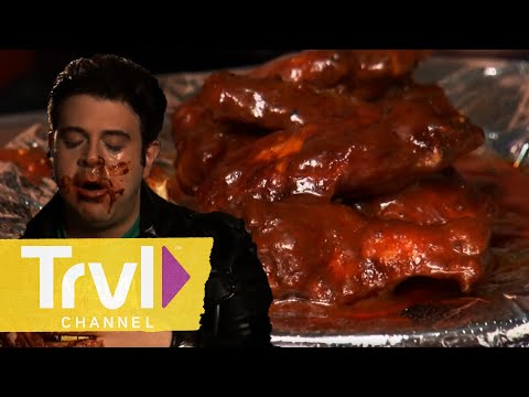 Adam vs. The HOTTEST Hot Wings | Man v. Food | Travel Channel