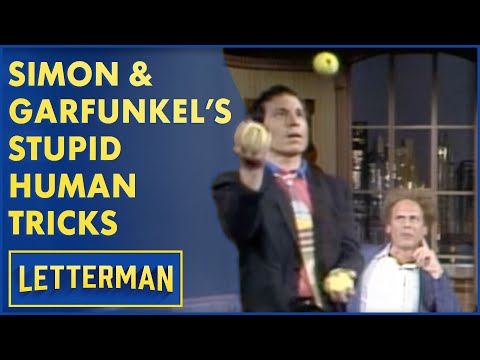 Simon & Garfunkel's Stupid Human Tricks | Letterman