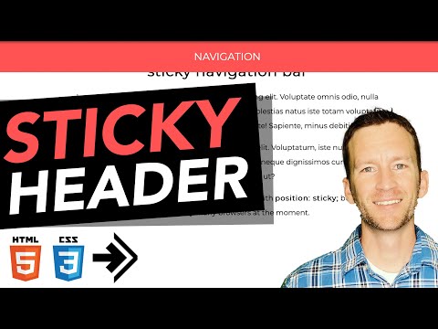 Animated Sticky Header | Sticky Navbar on Scroll - CSS