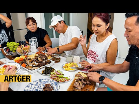 Amazing Weekend Beef and Pork Feast! How Mongols live in Korea!