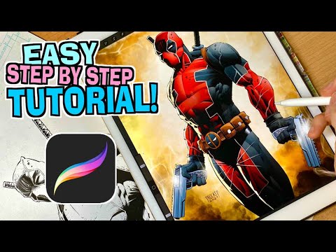 Procreate 2024! How To Color Your Comic Drawing With Procreate!