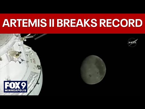 Artemis II crew breaks distance record in moon flyby mission