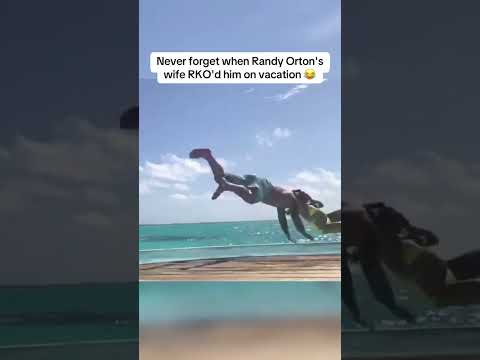 Never forget when Randy Orton's wife RKO'd him on vacation π (via @randyorton/TT)