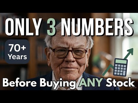 The Only 3 Numbers Warren Buffett Checks Before Buying Any Stock No MBA Needed