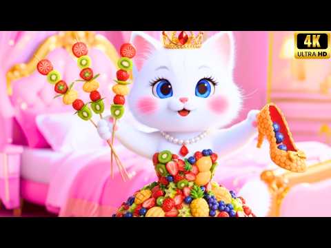 Cute Little Kitten Tries Makeup for the First Time and Wears a Dress Made of Fruits 🍒💄.|AI Cat Story