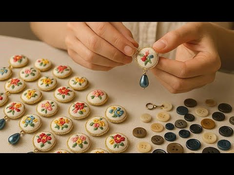 Don't throw away old buttons, make Vintage earrings💥Good business idea👍#ideas #handmade 