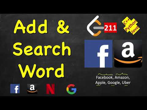 Add and Search Word - Data structure design | LeetCode 211 | C++, Java, Python