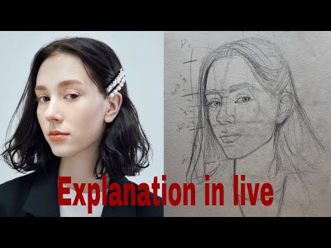 how to draw a portrait using loomis method