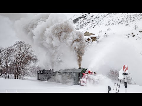 Die Wiedergeburt der Dampfschneeschleuder R12 der DFB, ex RhB / Steam Train Rotary Snow Plow