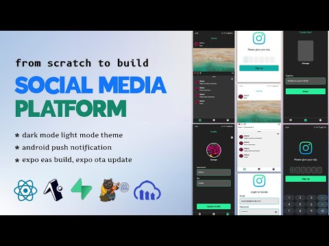 Build a Full Stack Social Media App | Theming | EAS Build | OTA Update | Push Notifications