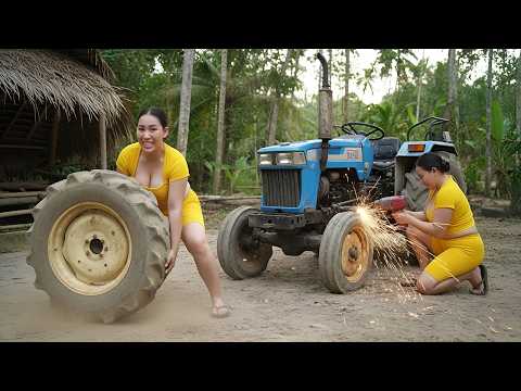 Genius Girl Revives a Broken MITSUBISHI Farm Machine — From Dead to Powerful Again!