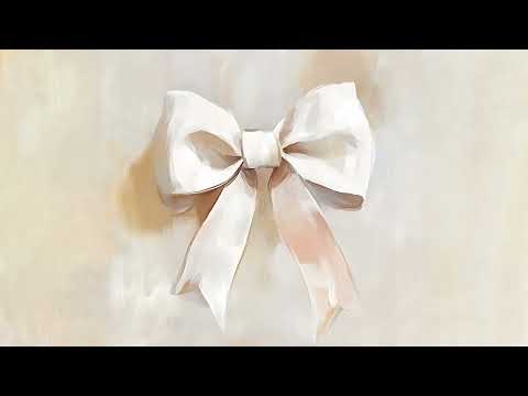 Aesthetic background | White coquette bow wallpaper | Art screensaver for TV | Frame PRO TV painting