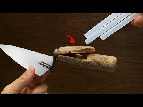 👀 99% of construction workers don't know how to make a trowel handle from scrap materials..!