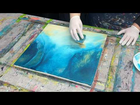 Abstrakte Acrylmalerei mit Strukturpaste – Entspannt malen mit Lasuren & Textur